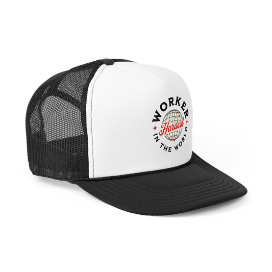 Hardest Worker Sweatclub Signature Trucker Caps - Black