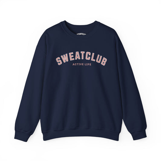 SweatClub Active Life Heavy Blend™ Crewneck Sweatshirt - Navy Blue